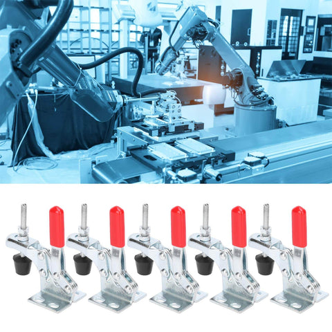 Five-piece Quick Release Vertical Toggle Clamp with 30Kg clamping force for welding and assembly, metal workholding fixture.
