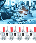 5Pcs Toggle Clamp Set With Quick Release And Hold Down Capability For Vertical Fixtures Heavy Duty 30Kg Clamping Force