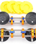 Pro Grade Seamless Seam Setter With 6 Inch Suction Cups for counter tops with stainless steel poles and yellow caps