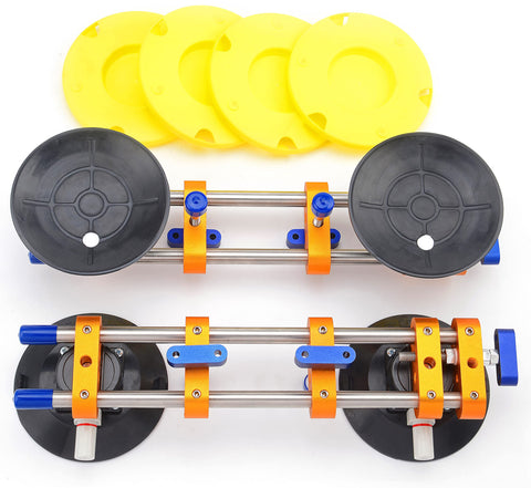 Pro Grade Seamless Seam Setter With 6 Inch Suction Cups for counter tops with stainless steel poles and yellow caps