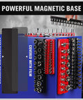 Six Piece Magnetic Socket Organizer Set For Metric And SAE Drives, Holds 143 Sockets In Red And Black Magnetic Trays, installed view