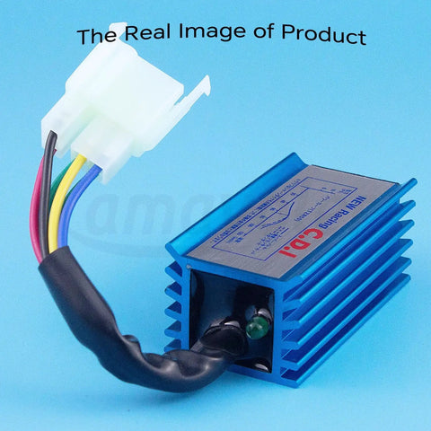 6 Pin AC CDI Ignition Coil Aluminum Alloy Racing CDI Box For Motorcycle ATV Dirt Bike Scooter 125cc 150cc 200cc 250cc Blue