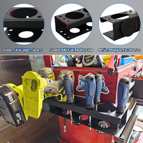 Magnetic Power Tool Organizer Rack For Cordless Drill Screwdrivers And Heavy Tools Gotta Have Wall Mount Metal Tool Holder Shelf