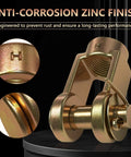 Close-up view of zinc finish 10 Pack Slack Adjuster Clevis Pin Kit For Air Brake Chambers With One Half Inch Pin Push Rod Clevis