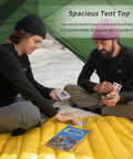 People playing cards inside Mongar 2 Person Backpacking Tent For 3 Season Camping Ultralight Freestanding Double Layer Shelter