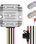 12V To 24V Boost Converter 3A Waterproof Power Module with wiring connectors for golf carts