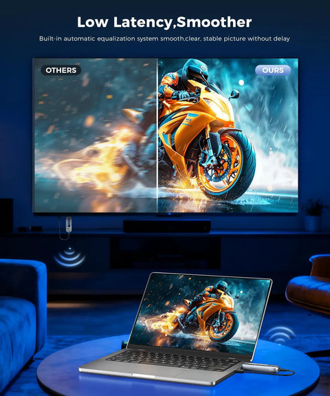 4K Wireless Video Transmitter And Receiver With 4K Input And Output No Cable Clutter 2026 on TV and laptop display