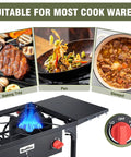 Two Burner Propane Camping Stove With One Touch Auto Ignition For Safer Easy Start, 150000 BTU, CSA Certified cooking surface
