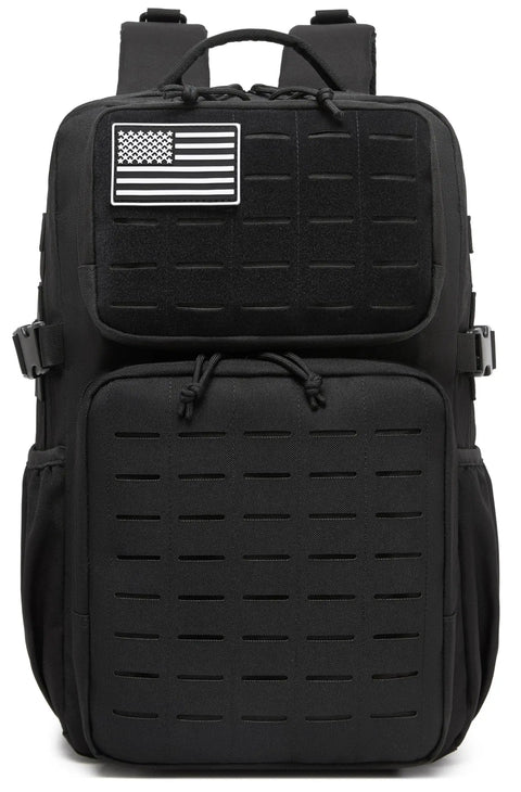 Rugged Waterproof Tactical Daypack For Men With MOLLE Webbing Laser Cut Design Water Bottle Holder And Quick Access Pockets