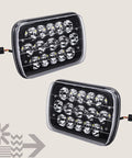 7x6 And 5x7 H6054 LED Headlights For Trucks And Vans H4 Sealed Beam Replacement 6000K Pure White 3375 Lumens Universal