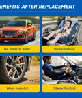 Image showing benefits of using the Beefed Up Front Upper Control Arm Kit with improved handling, stability, and comfort