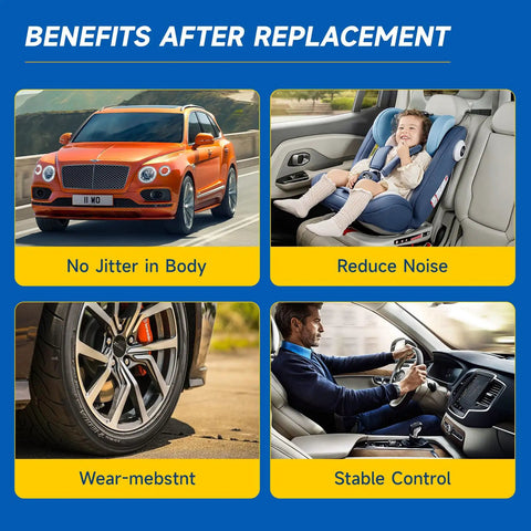 Image showing benefits of using the Beefed Up Front Upper Control Arm Kit with improved handling, stability, and comfort