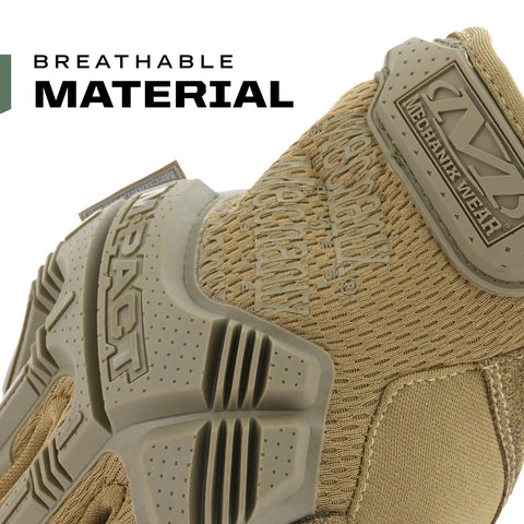 M-Pact Tactical Gloves With Secure Fit, Touchscreen Capable Dexterity, Tough As Nails Grip, Brown, Large, breathable material close-up