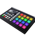 Mikro MK2 Groove Production Studio Controller With Multicolor Pads For Easy Beat Making And Live Jams, Browse Load Tweak And Automate All Sampler And Effect Params, Route And Sequence External Gear On The Go, angled view