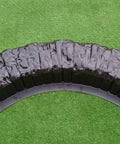 Two Piece Round Edge Concrete Molds For DIY Border Edging, ABS Plastic Log Edging Molds, Stone Look Border Molds, top view