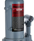 B-012D 12 Ton Hydraulic Bottle Jack with Steel Saddle and Extension Screw for heavy-duty lifting in home garage or shop