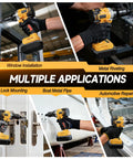 Cordless Rivet Nut Gun For 20V Battery Power used in window, metal, door, boat, and car applications, battery not included