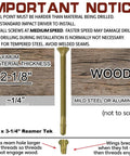 Heavy Duty Standard 14 X Three Quarter Inch Reamer Tek Screws Torx Star Drive for wood and metal installations.