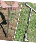 Ergonomic Stainless Steel Soil Probe Sampler For Garden And Lawn Care Easy To Use Durable And Lightweight Tool In Use