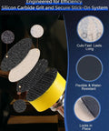 Exploded view of Versatile 482 PC 1 Inch Sanding Disc And Drum Set For Dremel Rotary Tool showcasing hook-and-loop system.