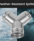 6 Inch Duct Splitter Y Shape Metal Connector For Exhaust Fan and Dryer Vent Hose with weather-resistant features