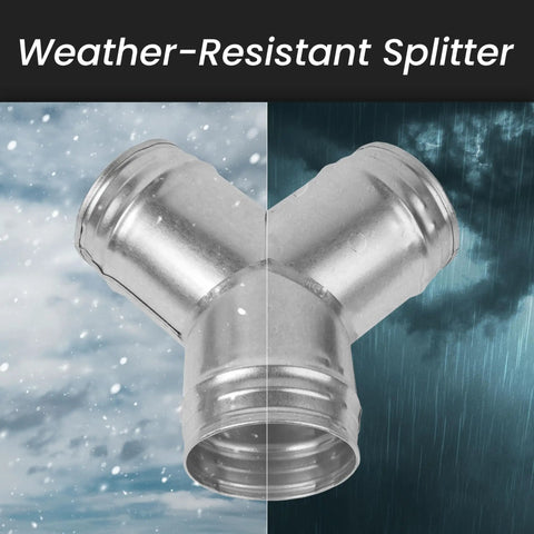 6 Inch Duct Splitter Y Shape Metal Connector For Exhaust Fan and Dryer Vent Hose with weather-resistant features