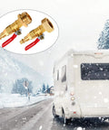 Winterize Blowout Adapter With 1/4 Inch Quick Connect To 3/4 Inch GHT Thread Ball Valve for RV winter setup