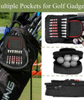 Ultimate Golf Valuables Pouch and Ball Bag, Portable Organizer for Tees, Gadgets, and Accessories, Holds About 25 Golf Balls