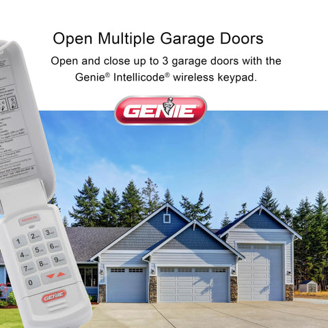 Wireless Keyless Garage Door Keypad With PIN Access For Easy Secure Entry Intellicode Compatible GK R Model White