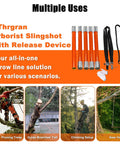 Arborist Throw Line Slingshot Kit With Trigger For Tree Work Portable Rope Placement Pro Grade Gear 16 Inch Fiberglass Rods