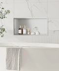 Stainless Steel Shower Niche 18 Inch By 12 Inch Recessed Wall Shelf No Tile Needed For Bathroom Storage Brushed Nickel Waterproof