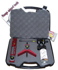 Open Two Hole Pipe Tool Case For 1/2 To 1-7/16 Inch Pipes, Durable Locking Polypropylene Organizer showing tools inside