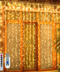 300 LED Fairy Curtain Lights with Remote Control, Dimmable Brightness, USB Powered for Home, Bedroom, Outdoor Decor, 1 Meter Length