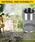 2 Pack 25mm Garden Hose Strainer Inline Filter Heavy Duty For Livewell Pumps And Sprayers Debris Catcher shown in garden use