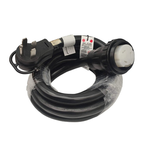 Heavy Duty 50 Amp RV Shore Power Extension Cord Adapter 14-50P to SS2-50R Marine Twist Lock Receptacle 15 Feet Copper