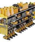 Heavy Duty Wall Mounted Tool Organizer With Four Layer Storage And Twelve Drill Holders For Garage And Workshop