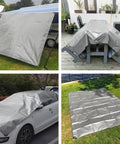 Heavy Duty Tough As Nails Waterproof Tarp 10x12 Ft All Weather Outdoor Tarp With Grommets And Reinforced Edges 12 Mil Thick UV Resistant