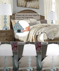 Set Of 2 Touch Control Table Lamps, 3 Way Dimmable Bedside Lamps With USB Ports, Coastal Farmhouse style, bedroom setting, brightness levels shown.