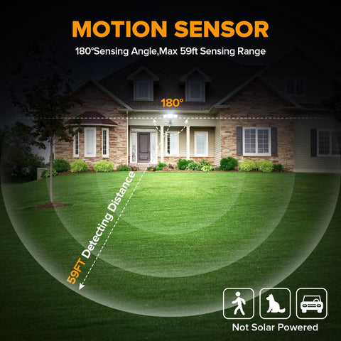 Top Shelf Led Security Flood Light Cranking 8000 Lumen 5000K Daylight Output With Dead On Motion Tracking And IP65 All Weather Shielding For Solid Driveway Coverage