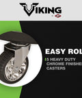 Close-up of wheel on Rolling Shop Stool On Wheels For Mechanics With An Ergonomic Padded Seat And Built In Tool Tray Heavy Duty 300 Lb Capacity