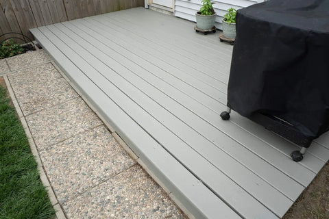 All In One Deck Stain And Sealer With UV Protection In A Solid Gray Finish For Wood Decks Fences And Siding, Water Based Formula