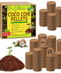 200 Pcs 30mm Organic Coconut Coir Seed Starter Pellets For Easy Seed Starting Soil Mix Soak To Expand Compressed Fiber