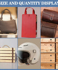 122 Pack Leather Chicago Screw Kit Set In Six Sizes For DIY Leathercraft Bags Clothes Jackets Belts And More Includes M5 To M12 Screws Rivets And Hardware displayed for use on bags, helmets, and drawers.