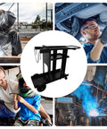 Beefy Heavy Duty Welding Cart For TIG MIG Welder Plasma Cutter And Gas Bottle Storage With Three Tier Shelves Black Finish