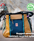 Monster 48L Gear Hauler Tote Bag in recycled nylon, free-standing with abrasion-resistant material, ideal for car trunk storage.