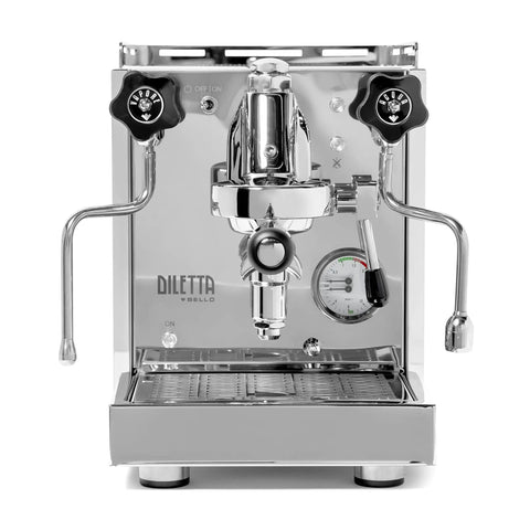 Top Tier Home Barista Bundle Pairing A Next Level Espresso Machine With A Precision Burr Grinder For Smooth Cafe Quality Shots Daily In Sleek Stainless Steel And Matte Black Finish That Really Slaps Espresso machine in sleek stainless steel with gauges and lever controls.