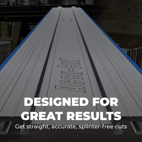 Heavy Duty Circular Saw Track With Badass Grip Track Clamps For Full Sheet Plywood Cuts Smooth As Butter Precision Guiding Rail close-up of guide rail design.