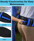 Caregiver using Seven Handle Gait Belt With No Slip Transfer Strap Five Point Seven Inch Padding Quick Release Buckle for patient lift