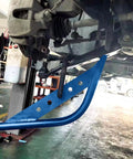 Lower Control Arm Puller Pry Bar Tool 4ft Leverage Bar for double wishbone suspension in use under a vehicle