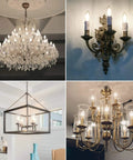 Dimmable E12 LED Candle Bulb 4000K Daylight For Chandeliers And Ceiling Fans in different chandelier settings